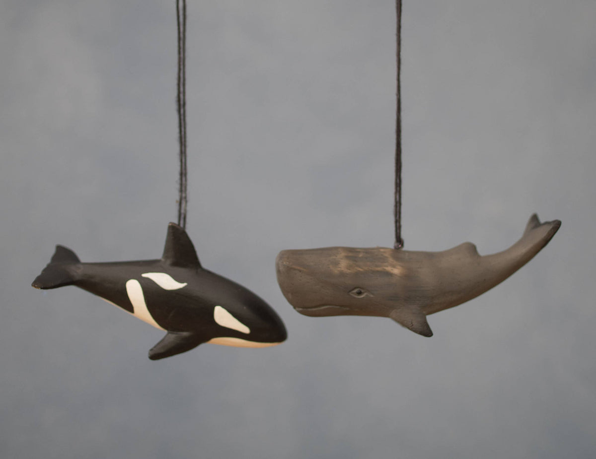 Orca Whale Wood Ornament