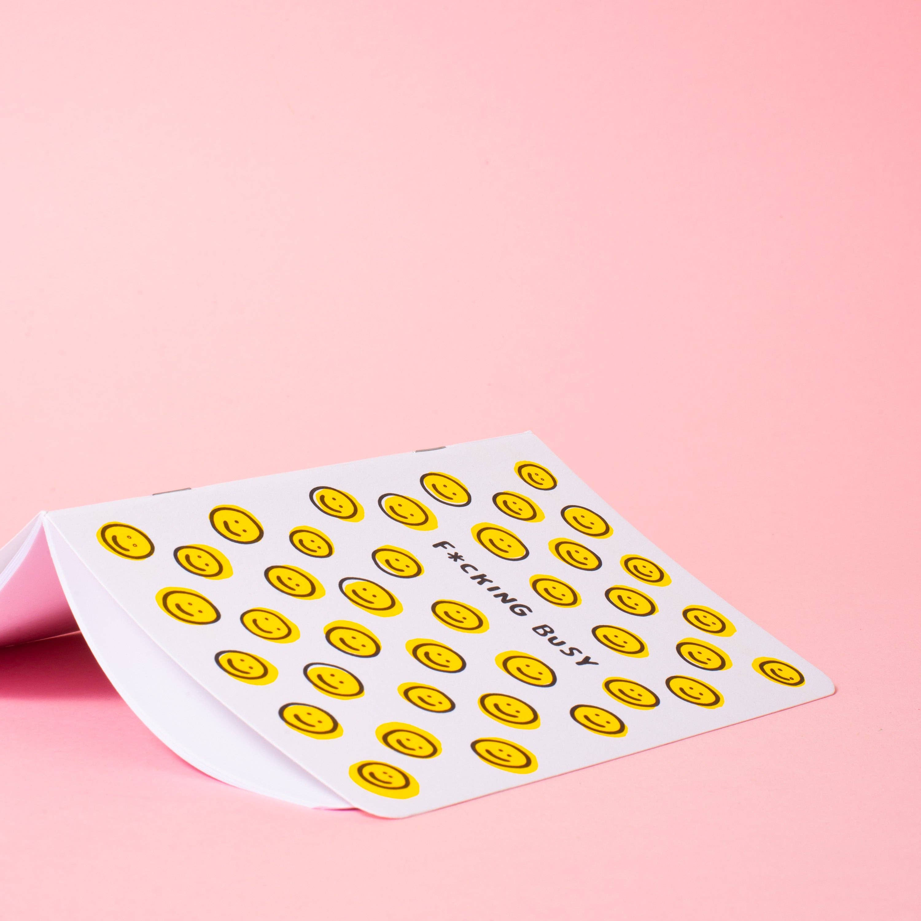 F*cking Busy Smiley Faces Softcover Blank Notebook