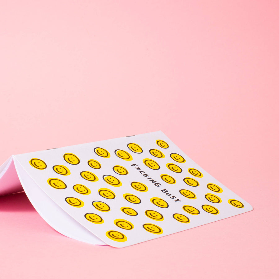 F*cking Busy Smiley Faces Softcover Blank Notebook