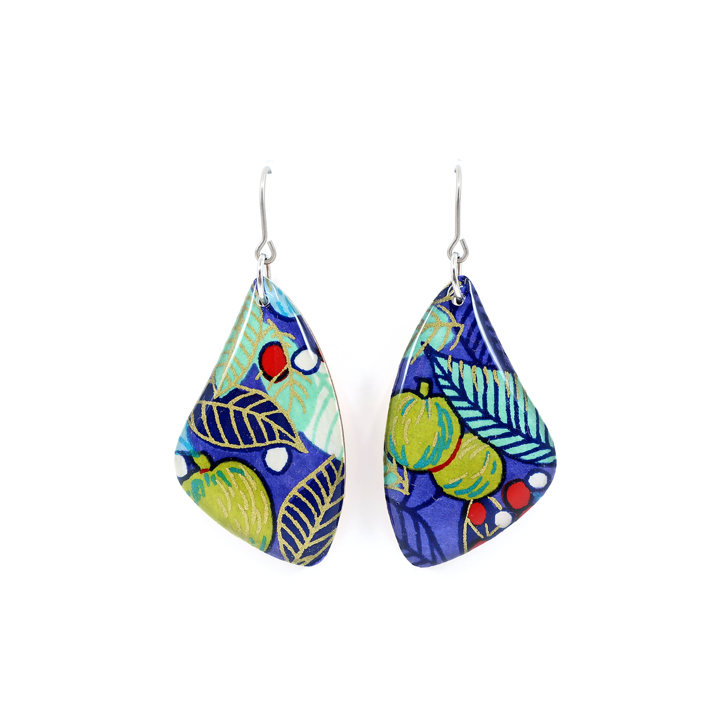 Leaf and Fruit Dangle Earrings