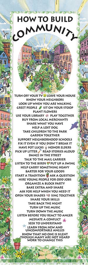 Poster - How To Build Community (Unframed)