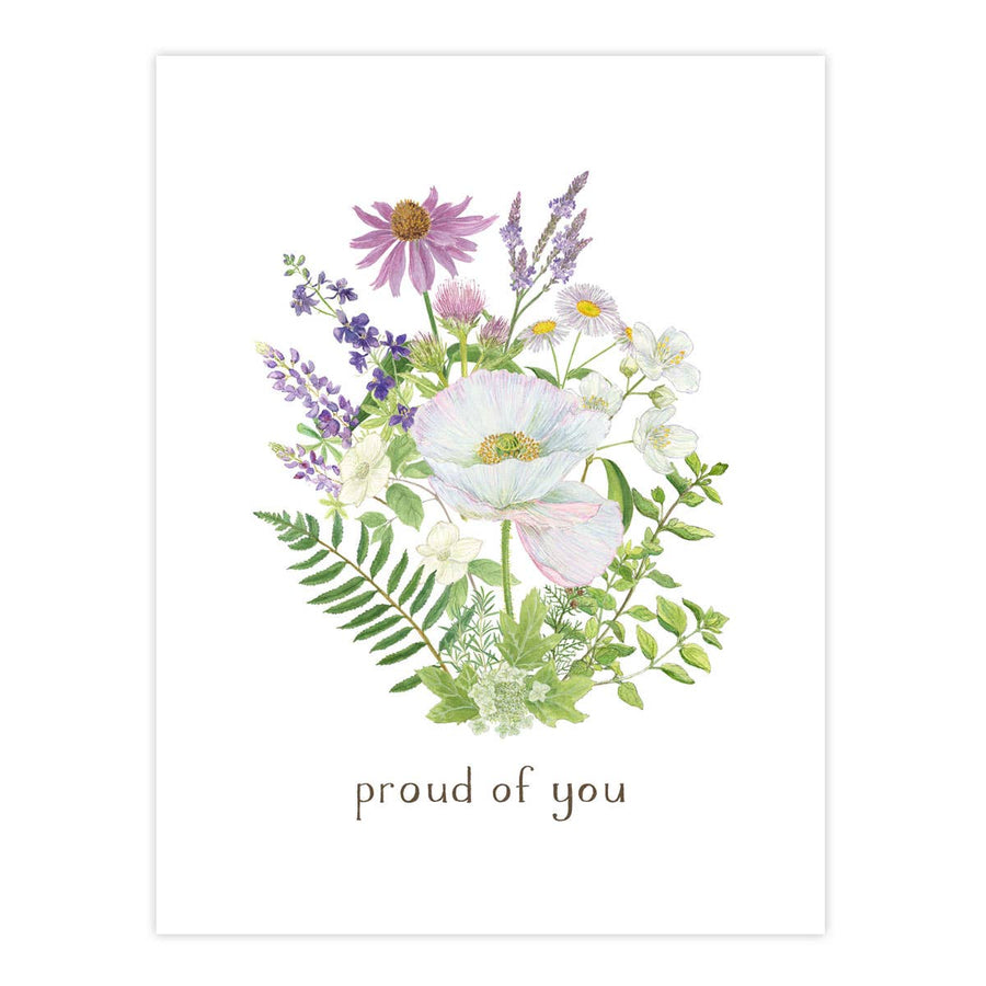 Genderqueer Pride Bouquet Card, LGBTQ Pride Greeting Card