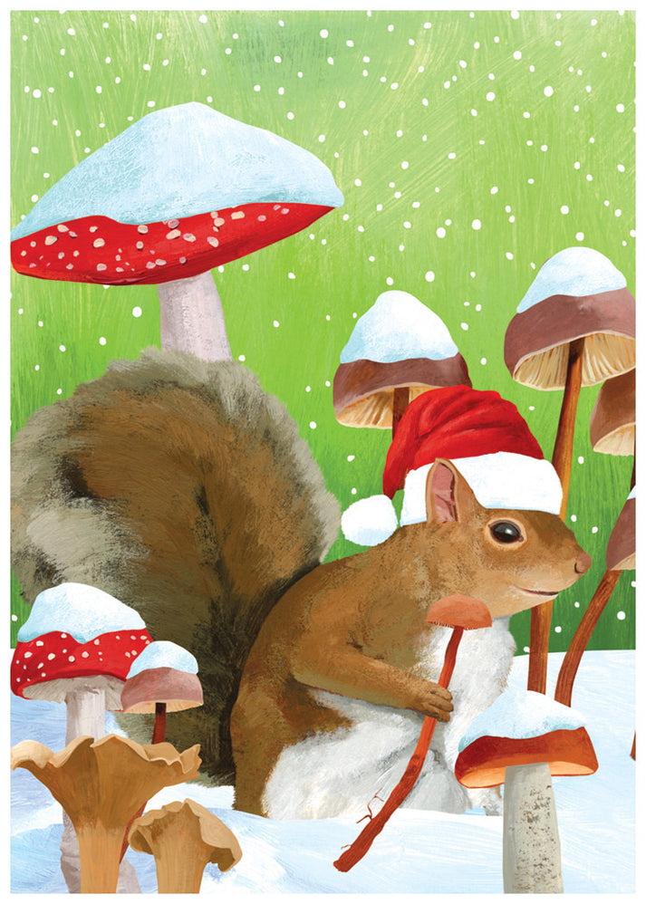 Winter Mushroom and Squirrel 500 Piece Puzzle