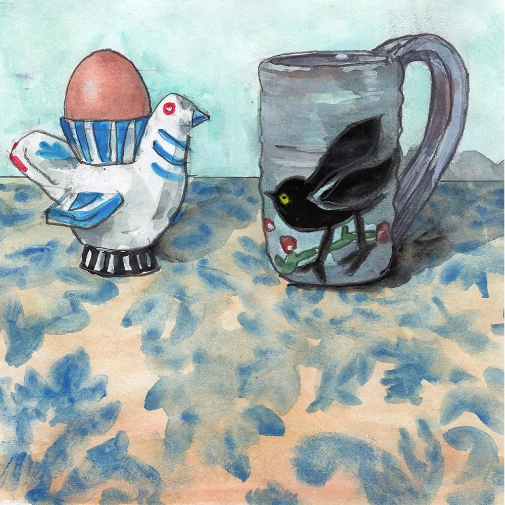 Egg Cup Print by Mary Jo Davis