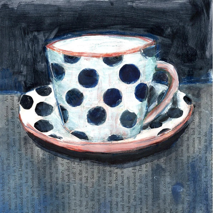 Polka Dot Cup Print by Mary Jo Davis