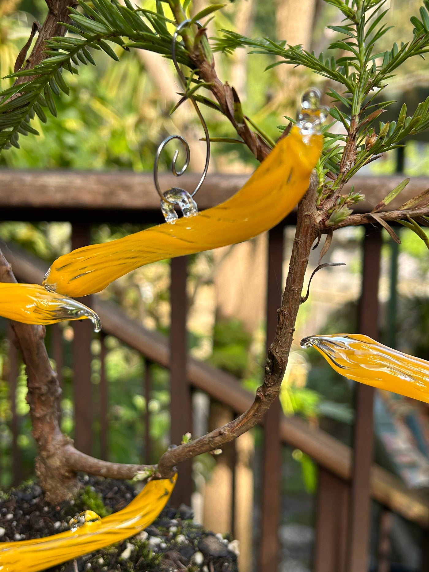 Banana Slug Hand Blown Glass Ornament