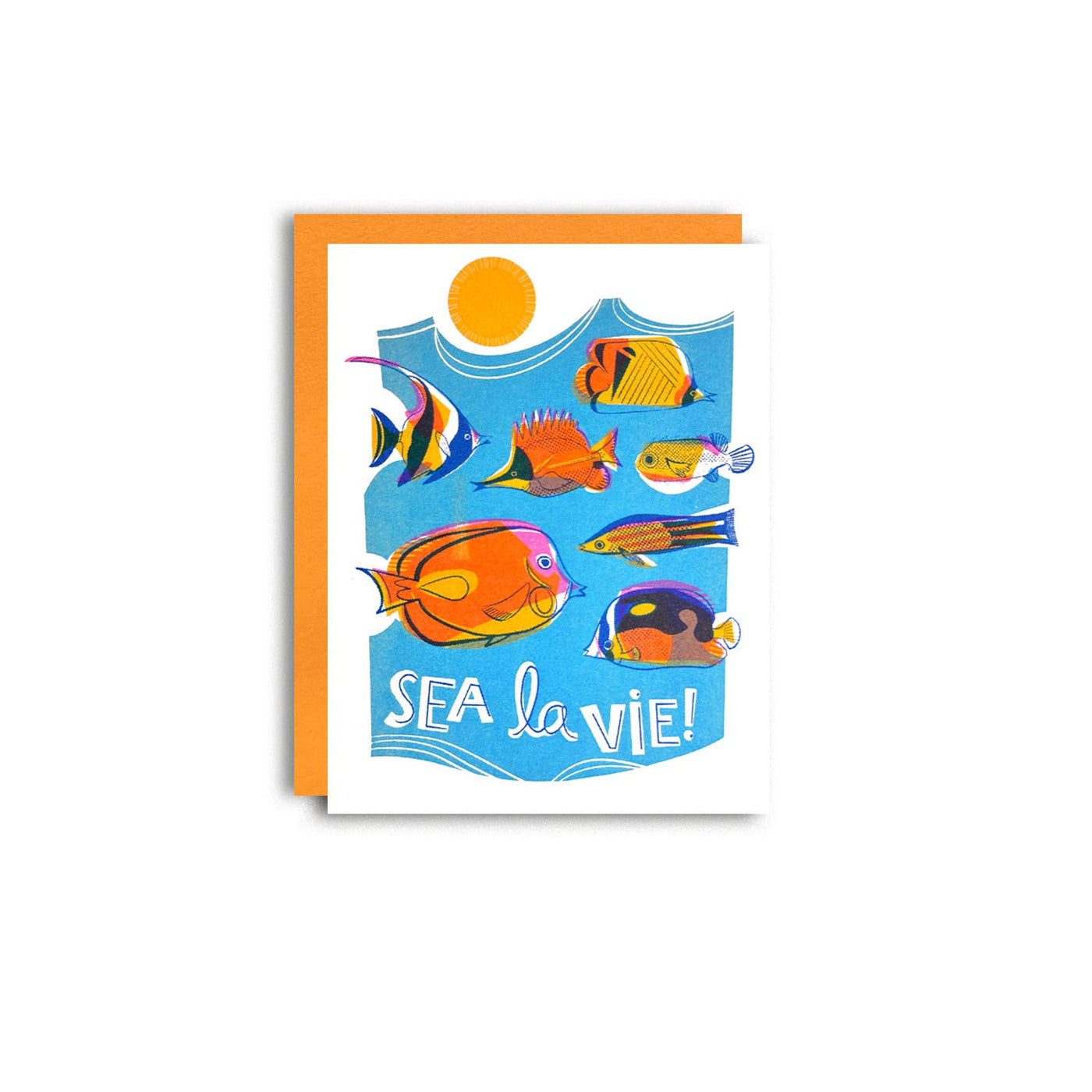 Sea La Vie Everyday Hawaiian Fish Risograph Greeting Card