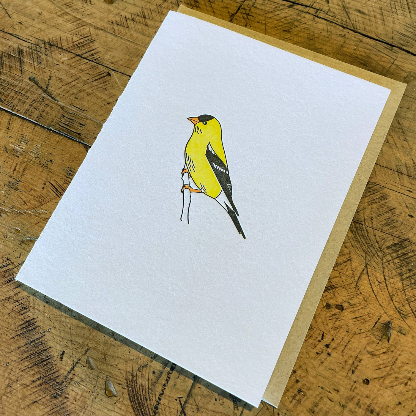 American Goldfinch Letterpress Card