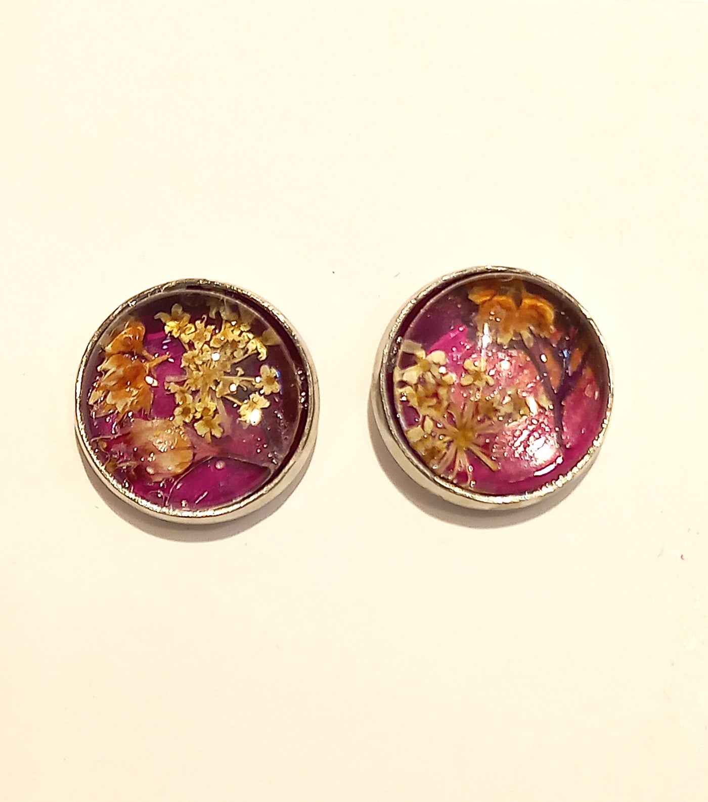 Pressed Flower Earrings by Heidi Jack