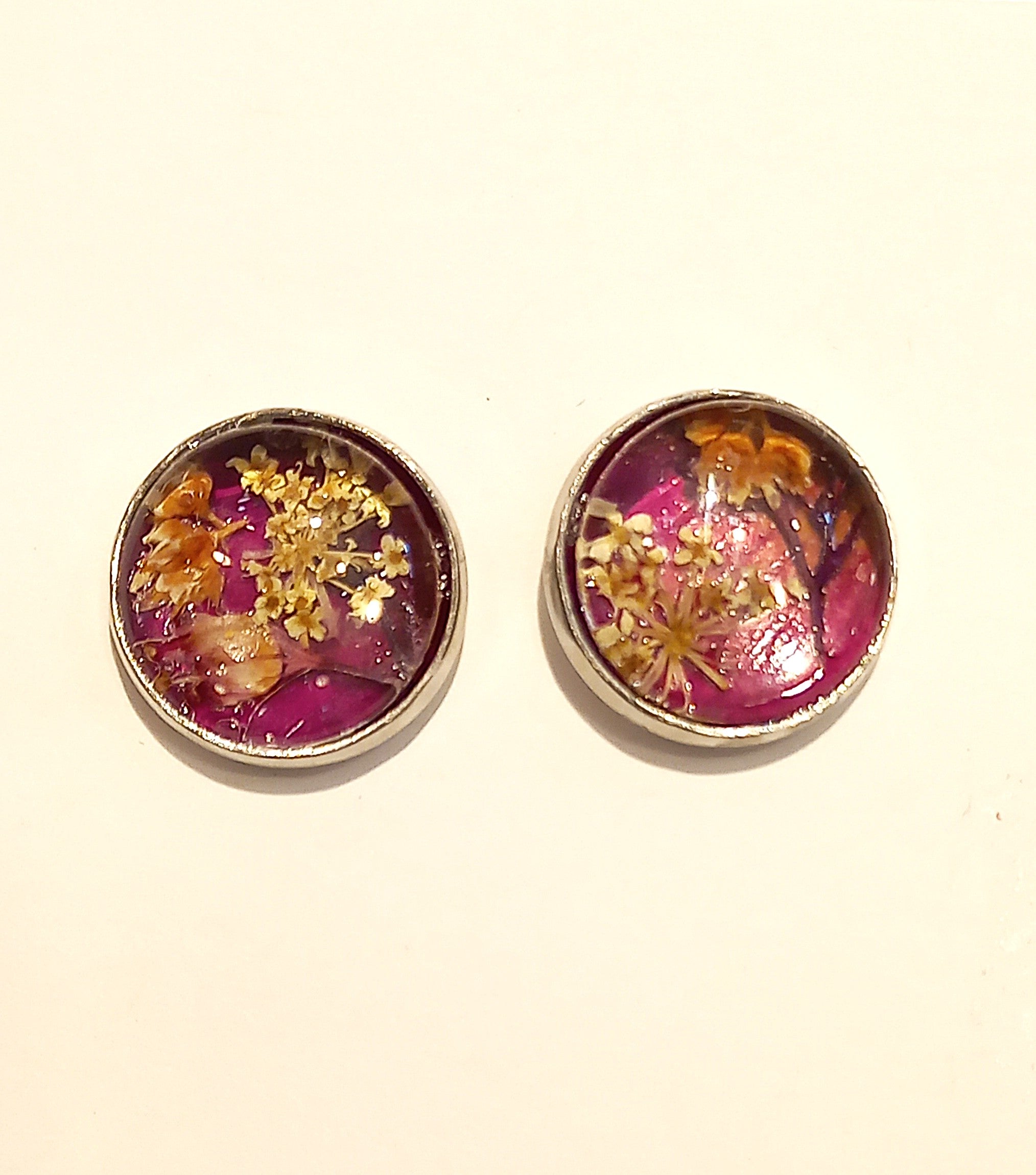 Pressed Flower Earrings by Heidi Jack