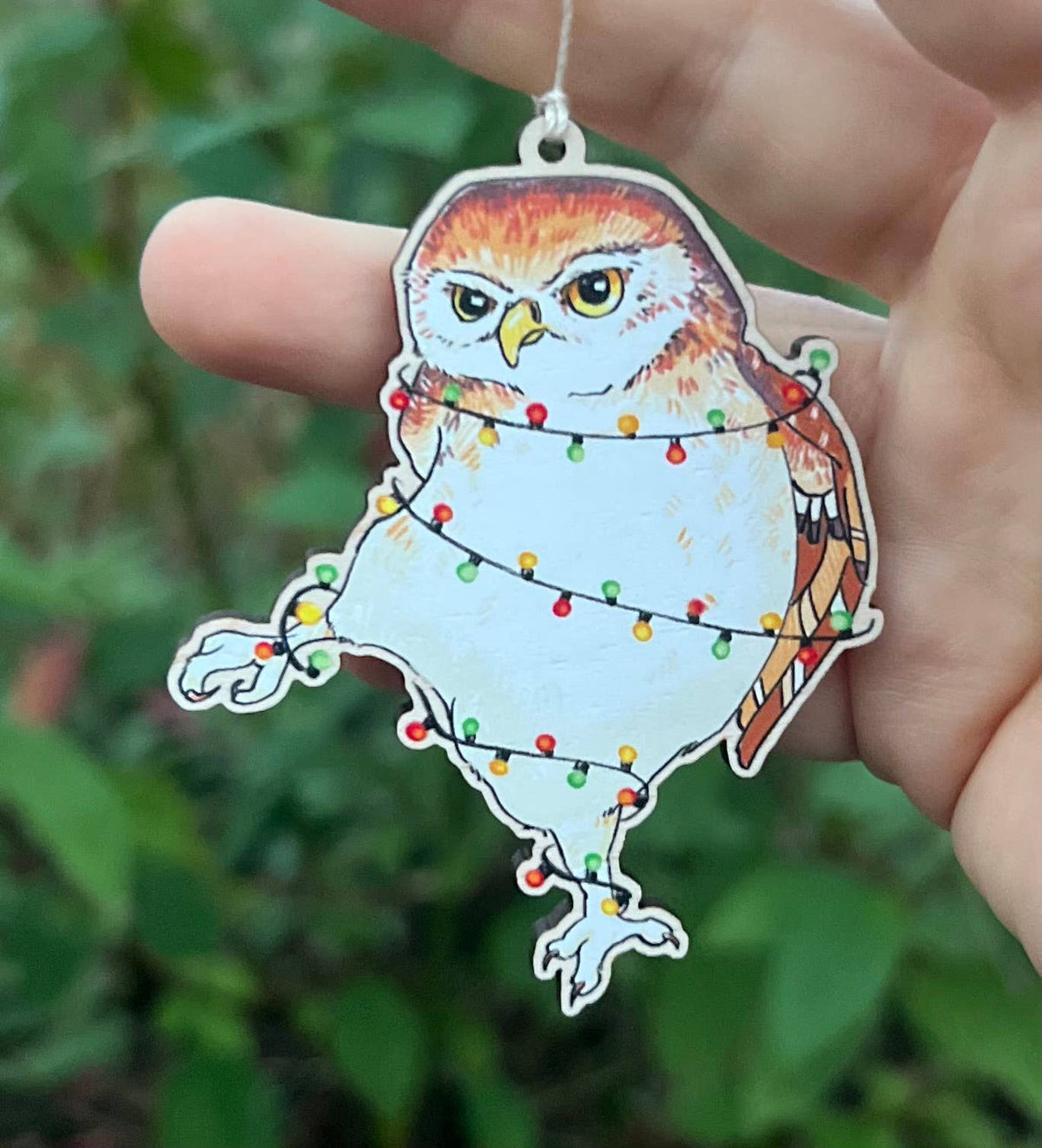 Tangled Christmas Owl Ornament  
