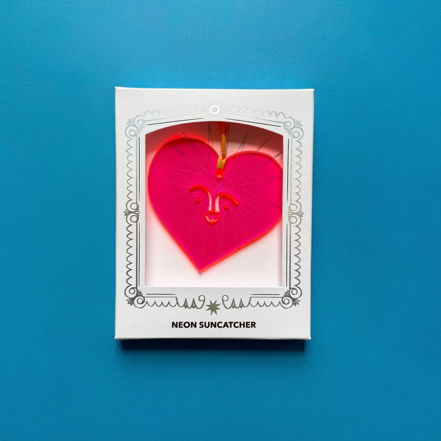 Happy Heart Neon Suncatcher 