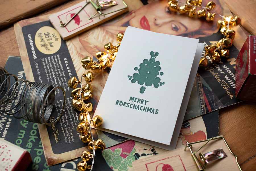 Merry Rorschachmas Letterpress Card: Box of 6