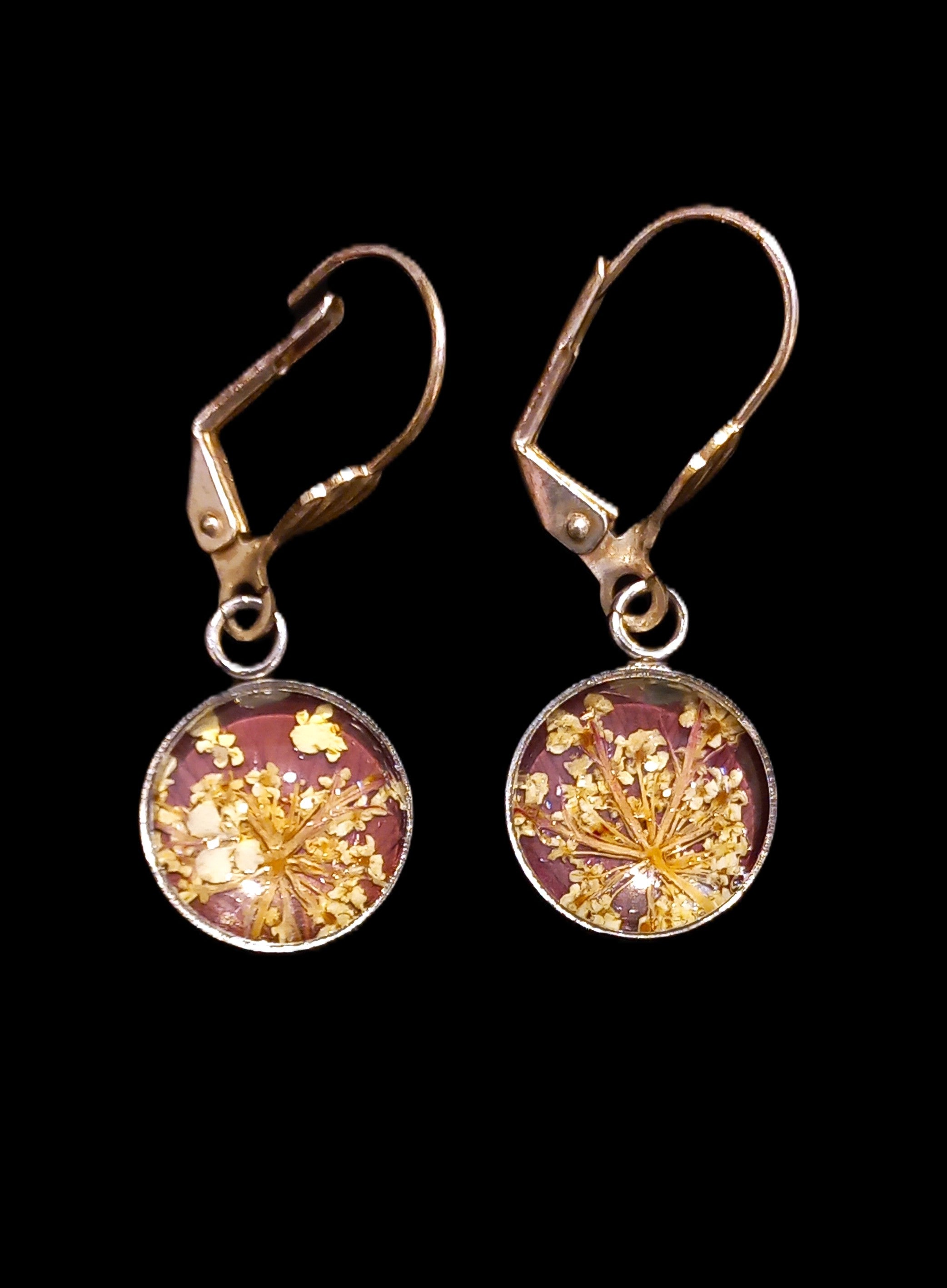 Pressed Flower Earrings by Heidi Jack