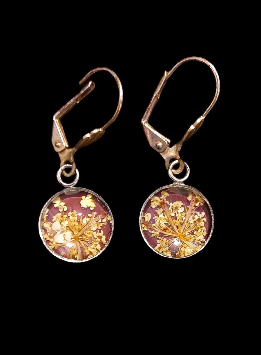 Pressed Flower Earrings by Heidi Jack