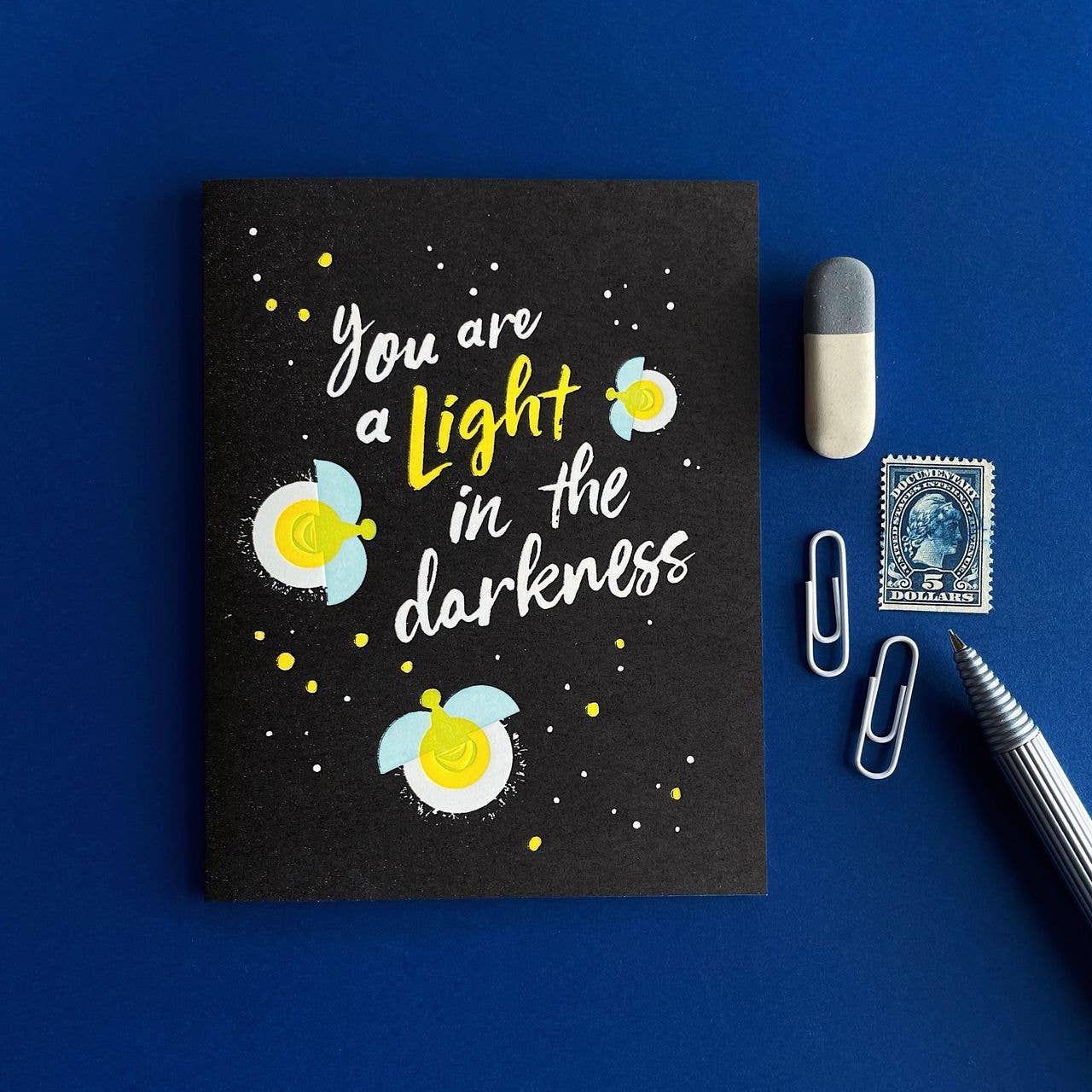 Light in the Darkness - Love Letterpress Greeting Card