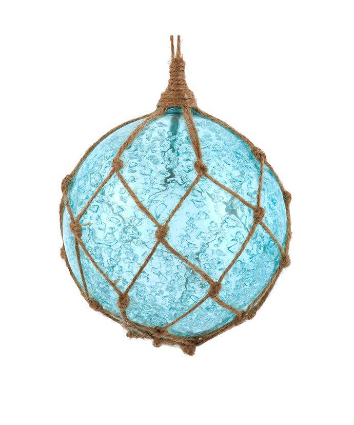100MM Glass Blue Buoy Style Ornament