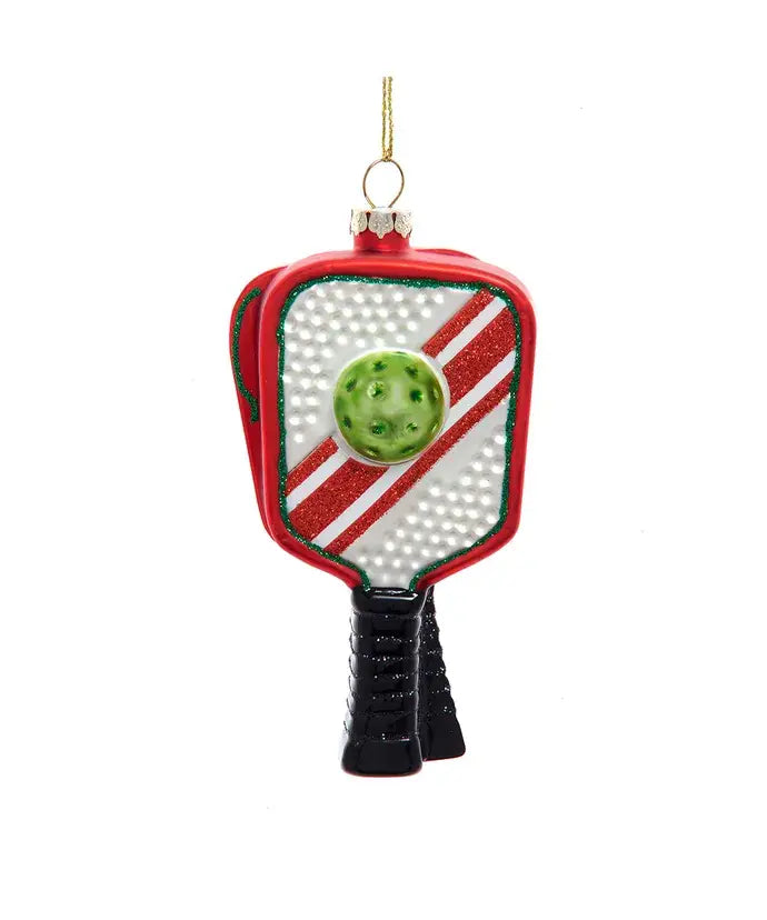 Glass Pickleball Ornament