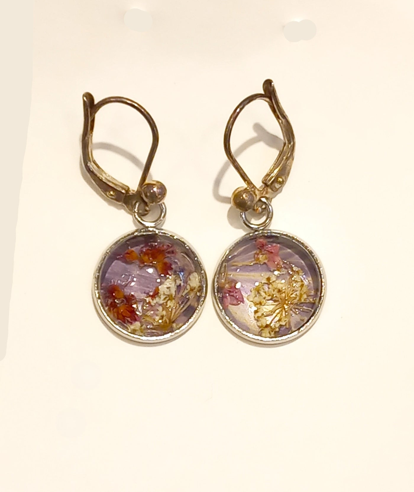 Pressed Flower Earrings by Heidi Jack