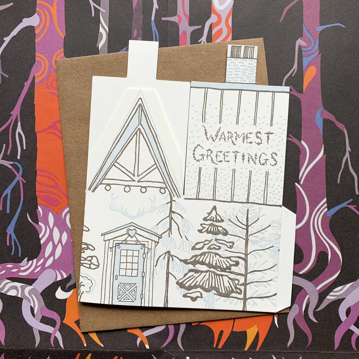 3D Warmest Greetings House Holiday Card