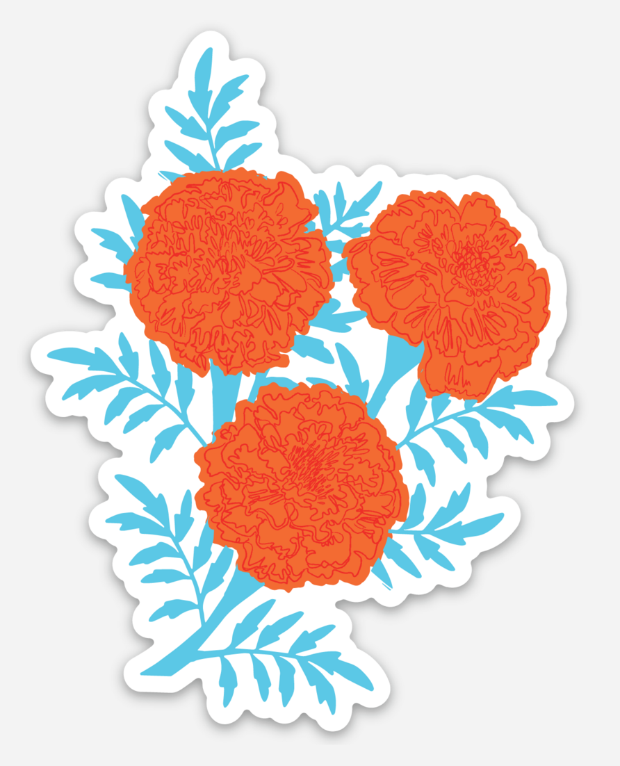 Marigold Flower Sticker