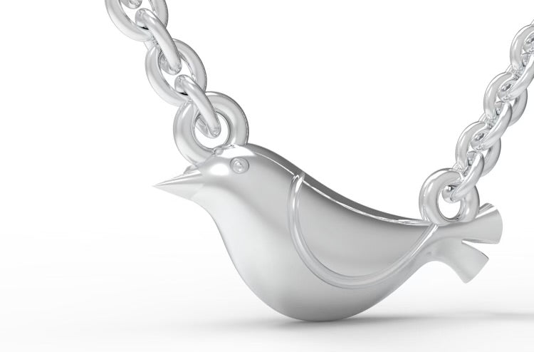 Goldfinch Necklace by Korotkina Silver