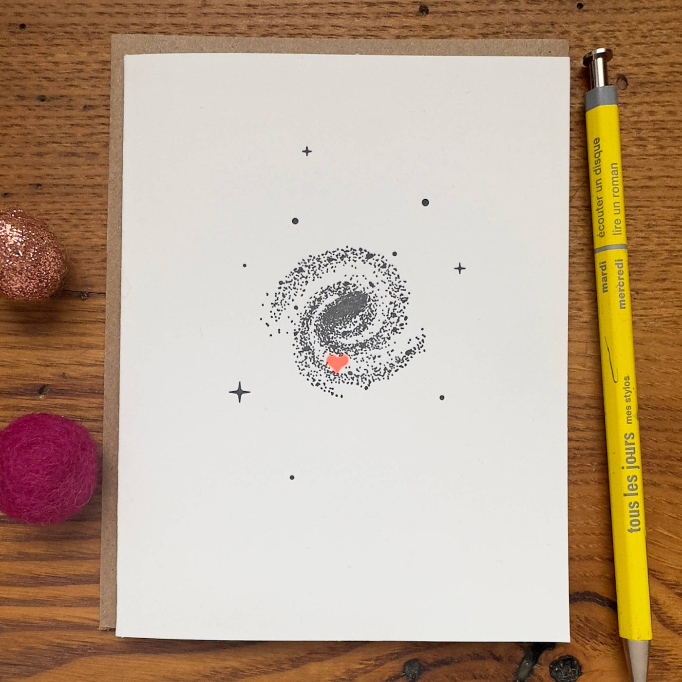 Love From the Milky Way Letterpress Card