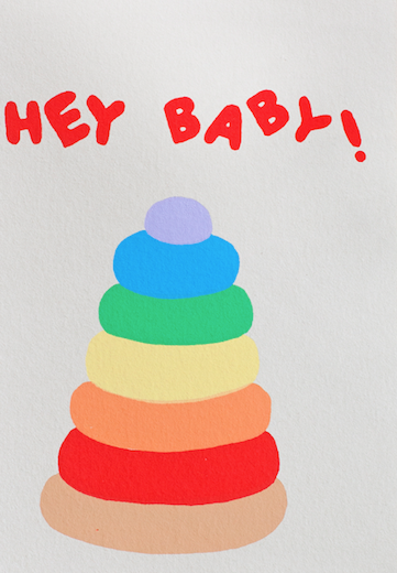 Hey Baby Greeting Card