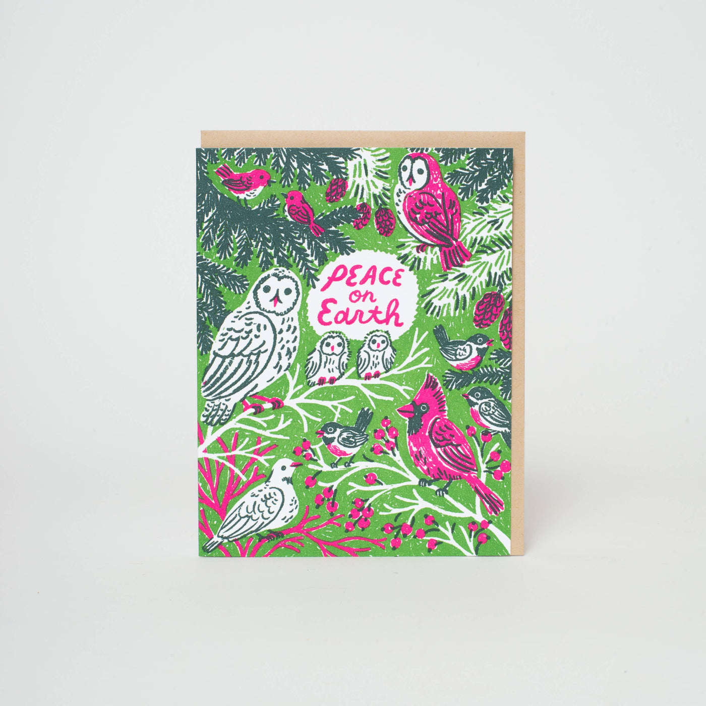 Peace Birds Holiday Card by Phoebe Wahl