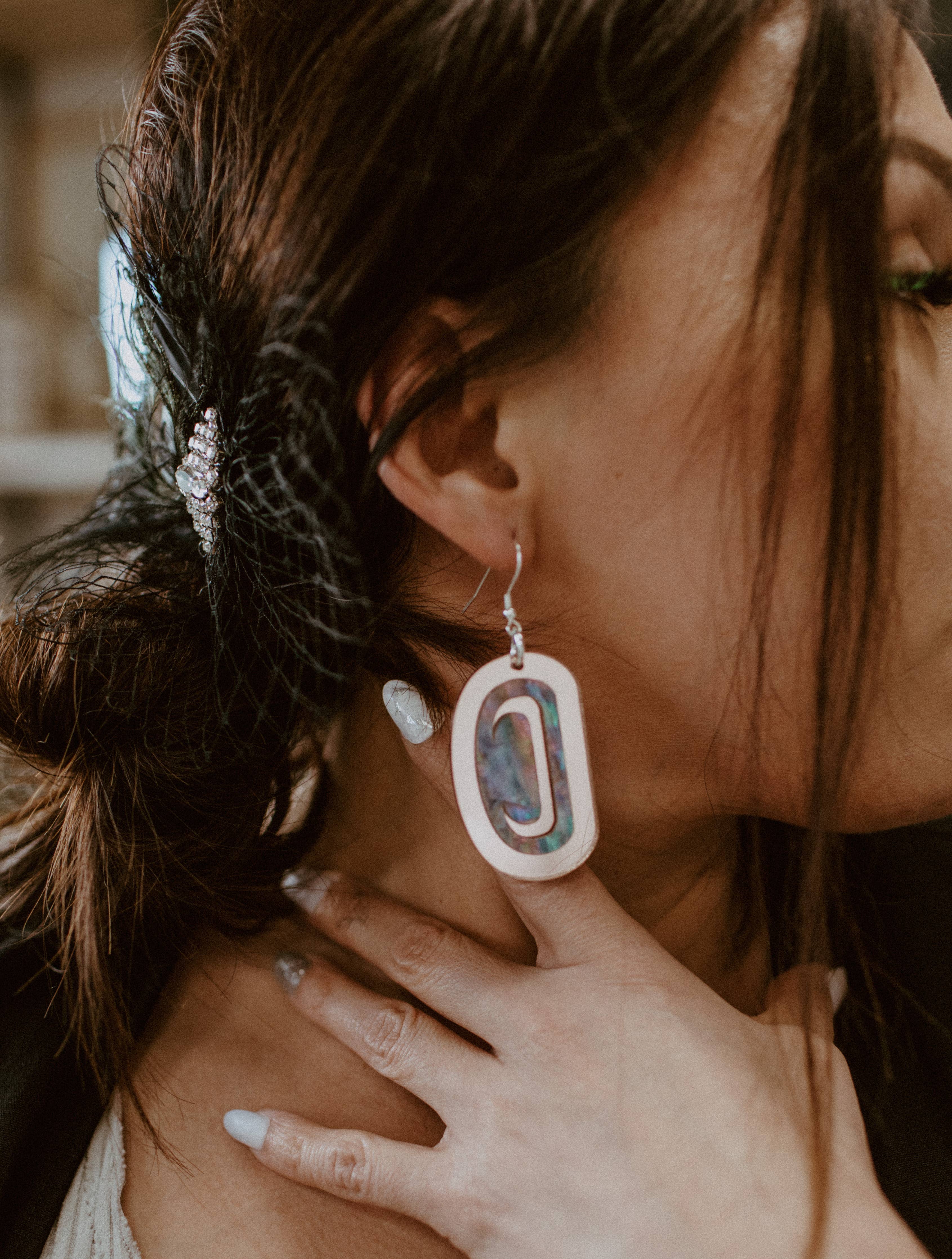 Abalone Ovoid with Northwest Coastal Formline Design: Black