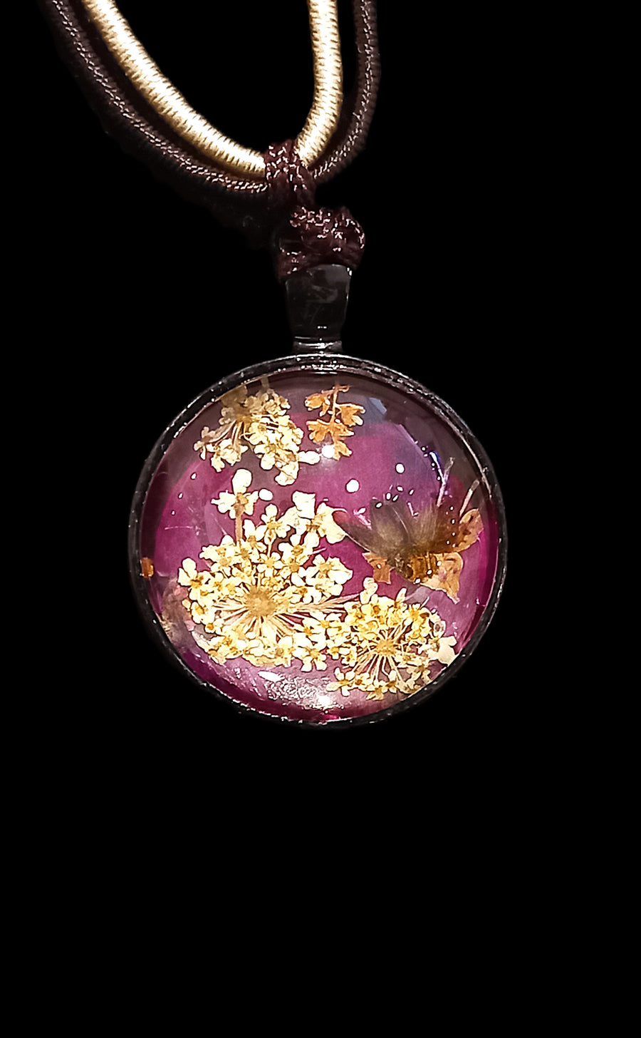 Pressed Flower Necklace by Heidi Jack