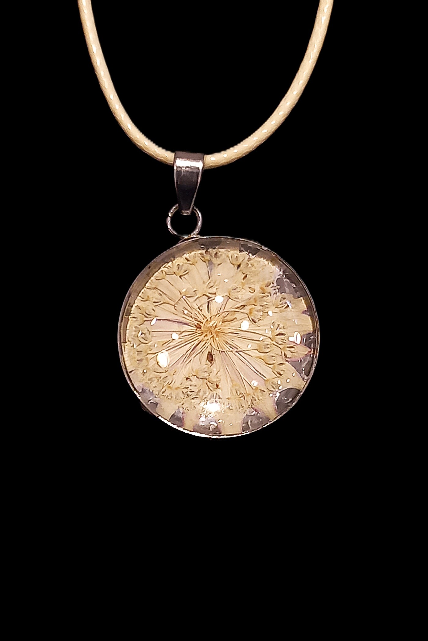 Pressed Flower Necklace by Heidi Jack