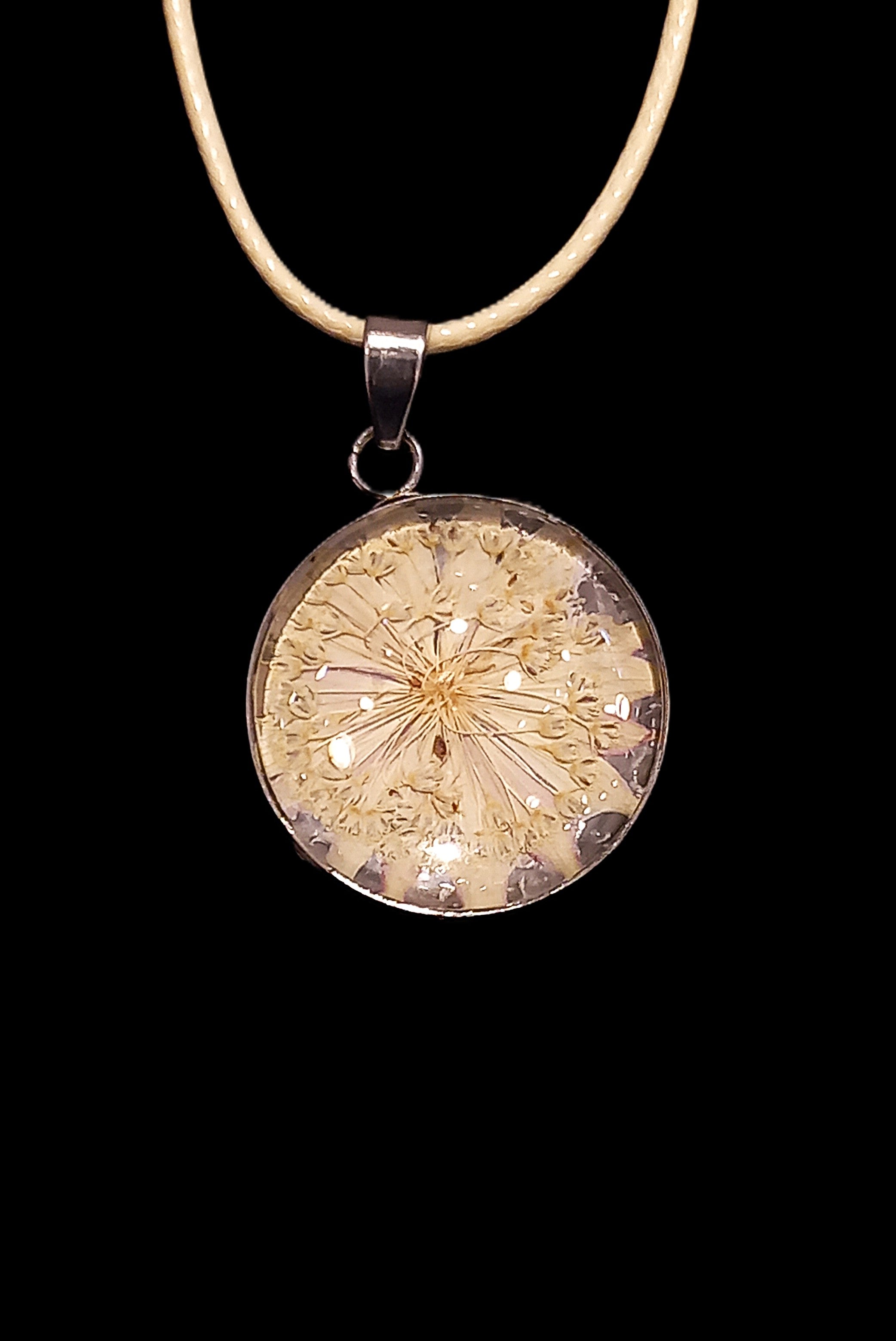 Pressed Flower Necklace by Heidi Jack