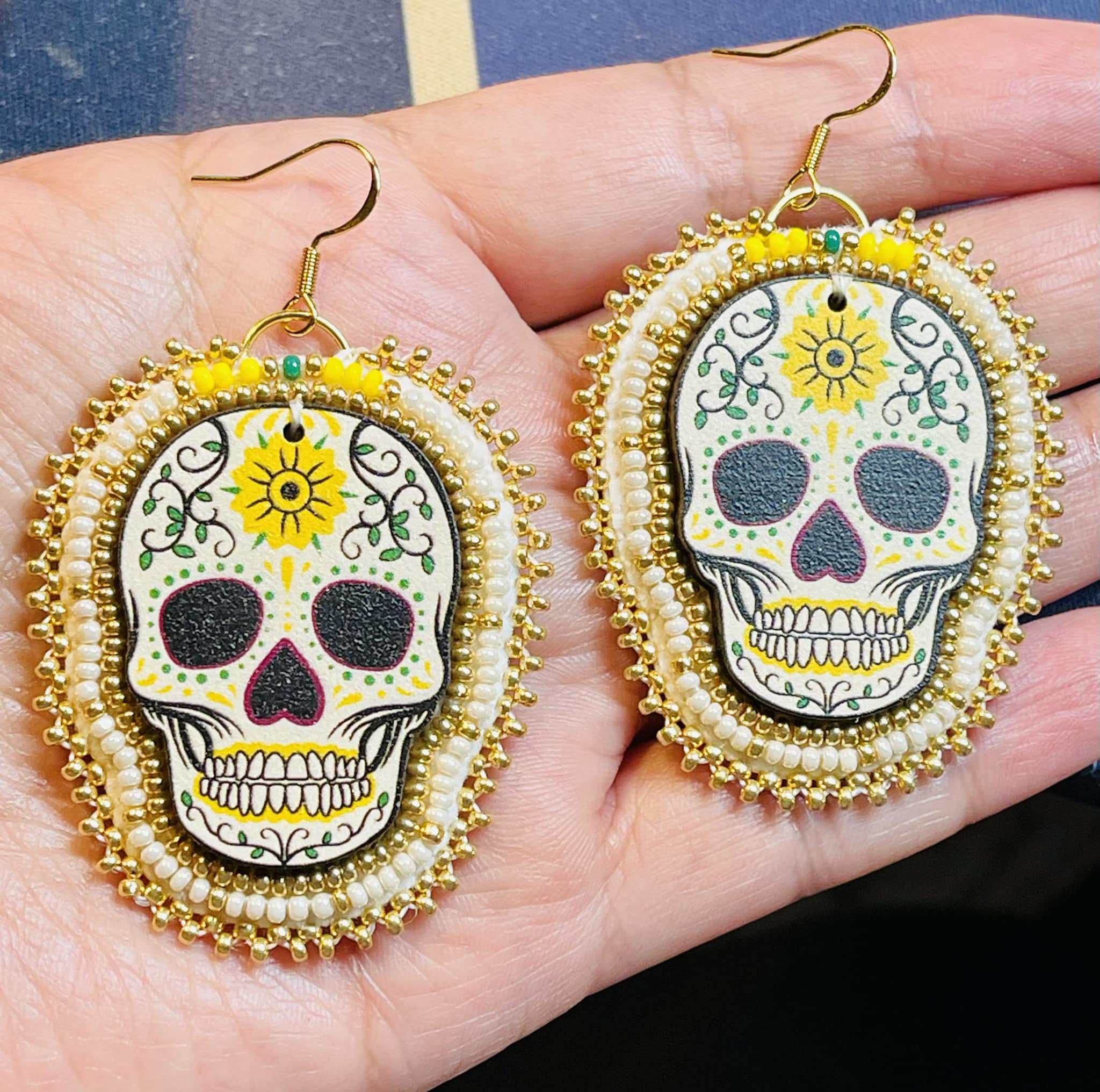 Assorted Large Beaded Earrings 18k by Jo Citlali