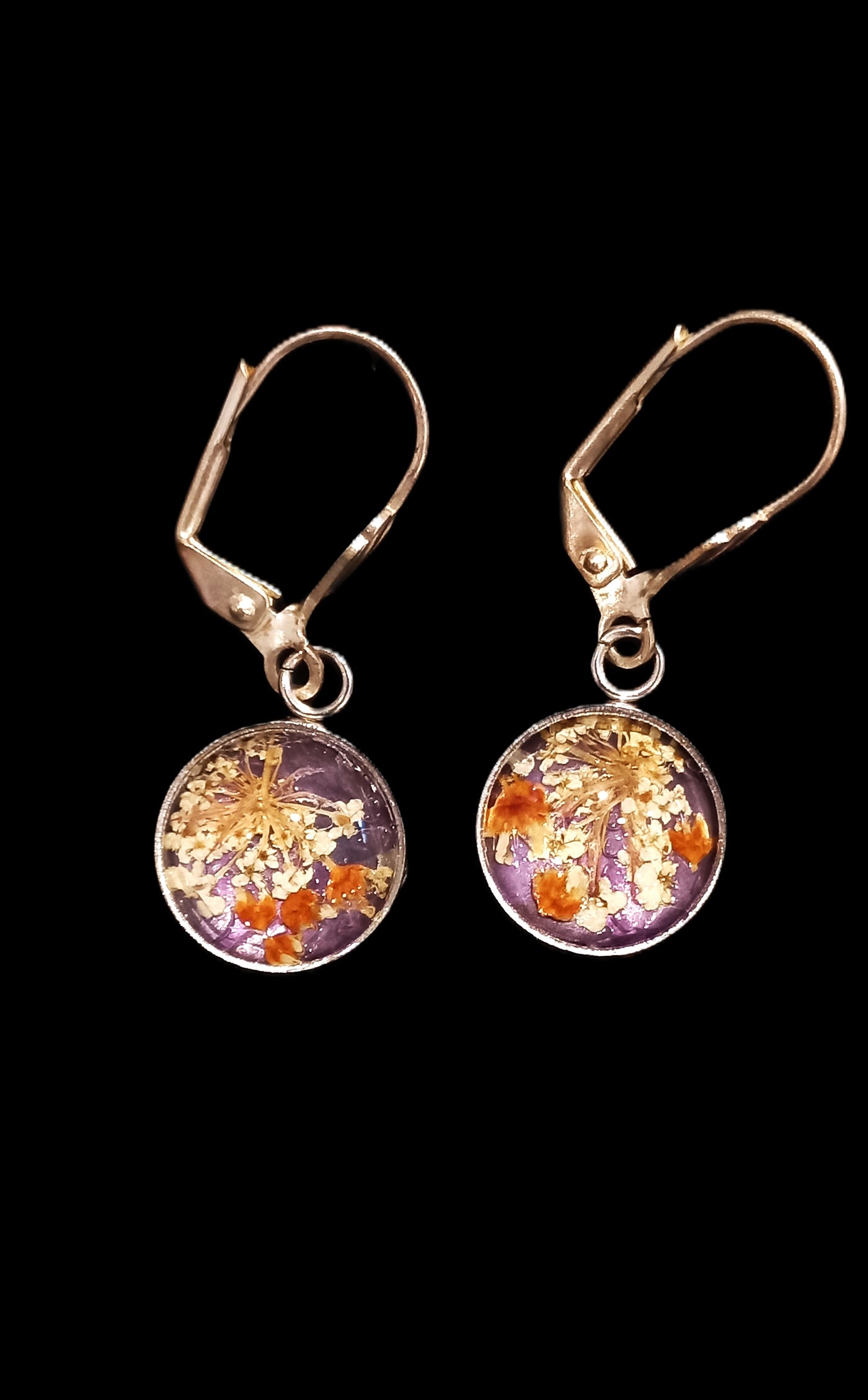 Pressed Flower Earrings by Heidi Jack