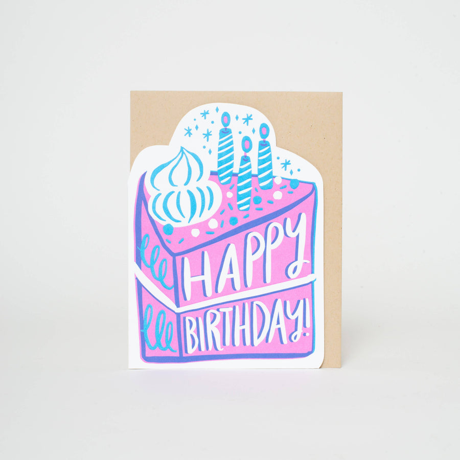 Birthday Cake Greeting Card by Hello!Lucky