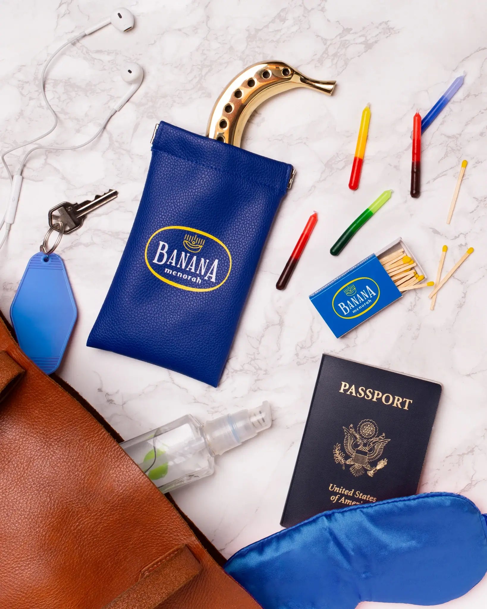 The Travel Banana Menorah: Stainless Steel