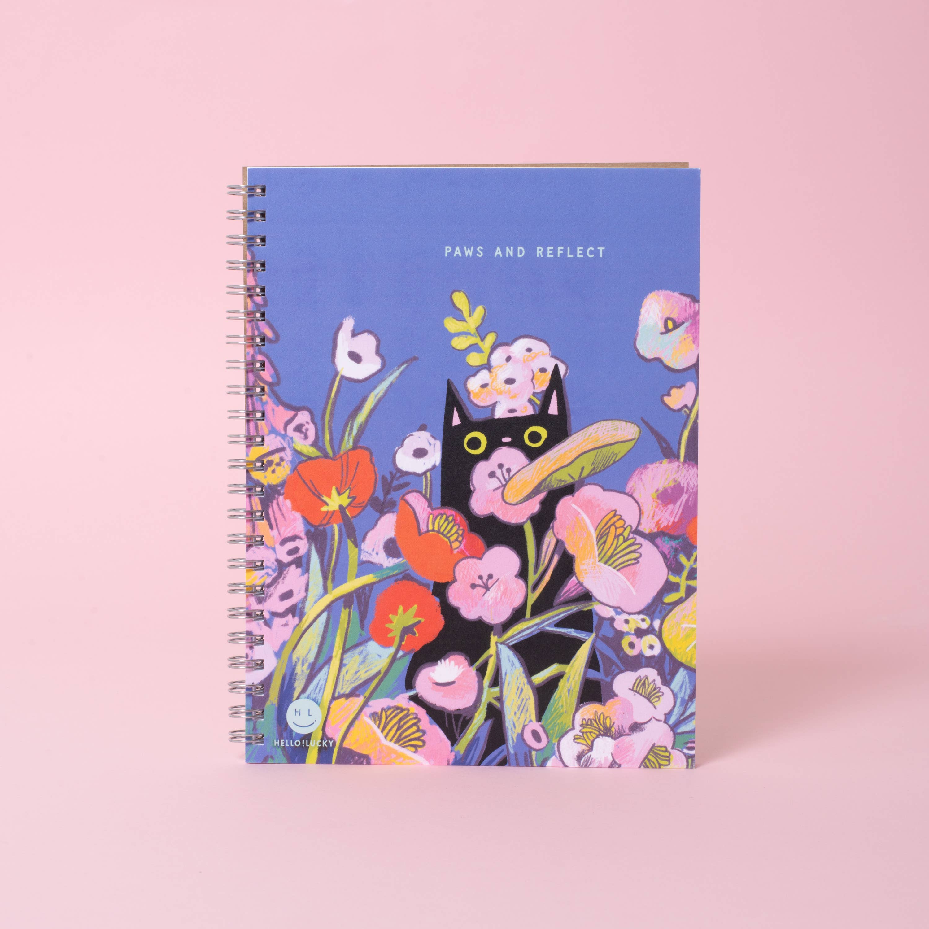Paws & Reflect Blue Cat Spiral Notebook