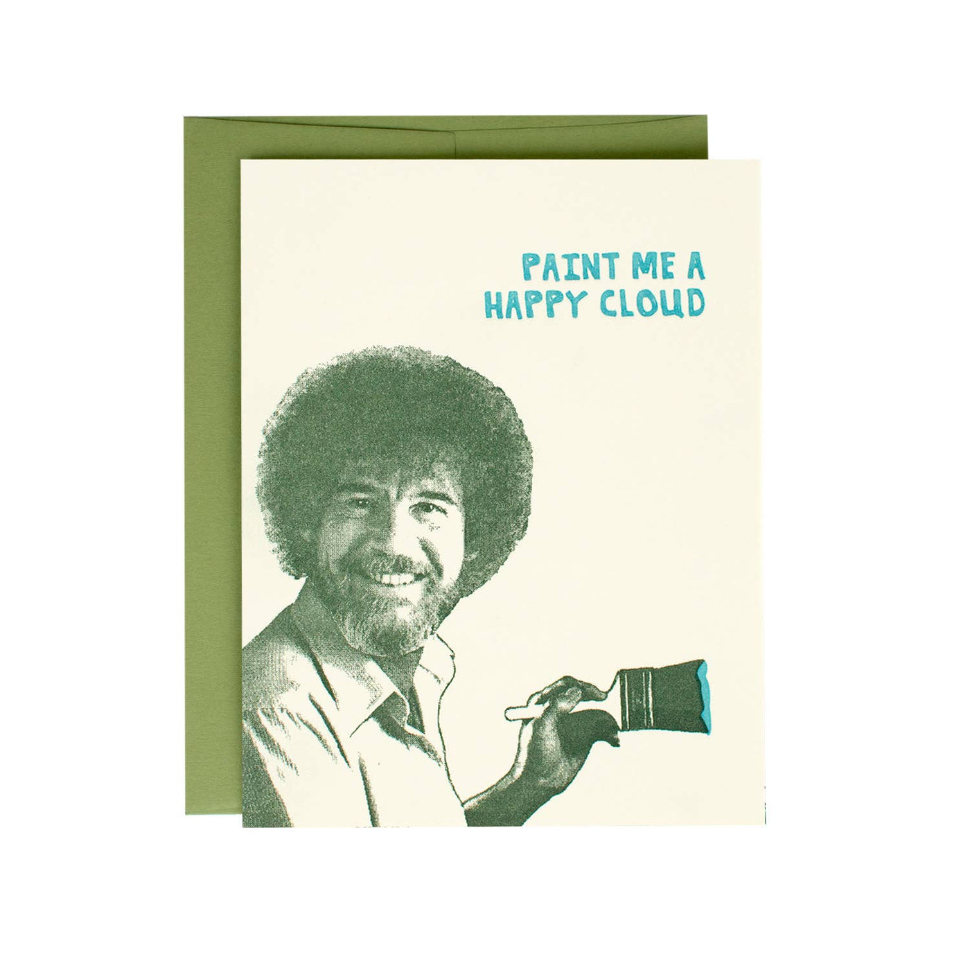 Paint Me a Happy Cloud Letterpress Card