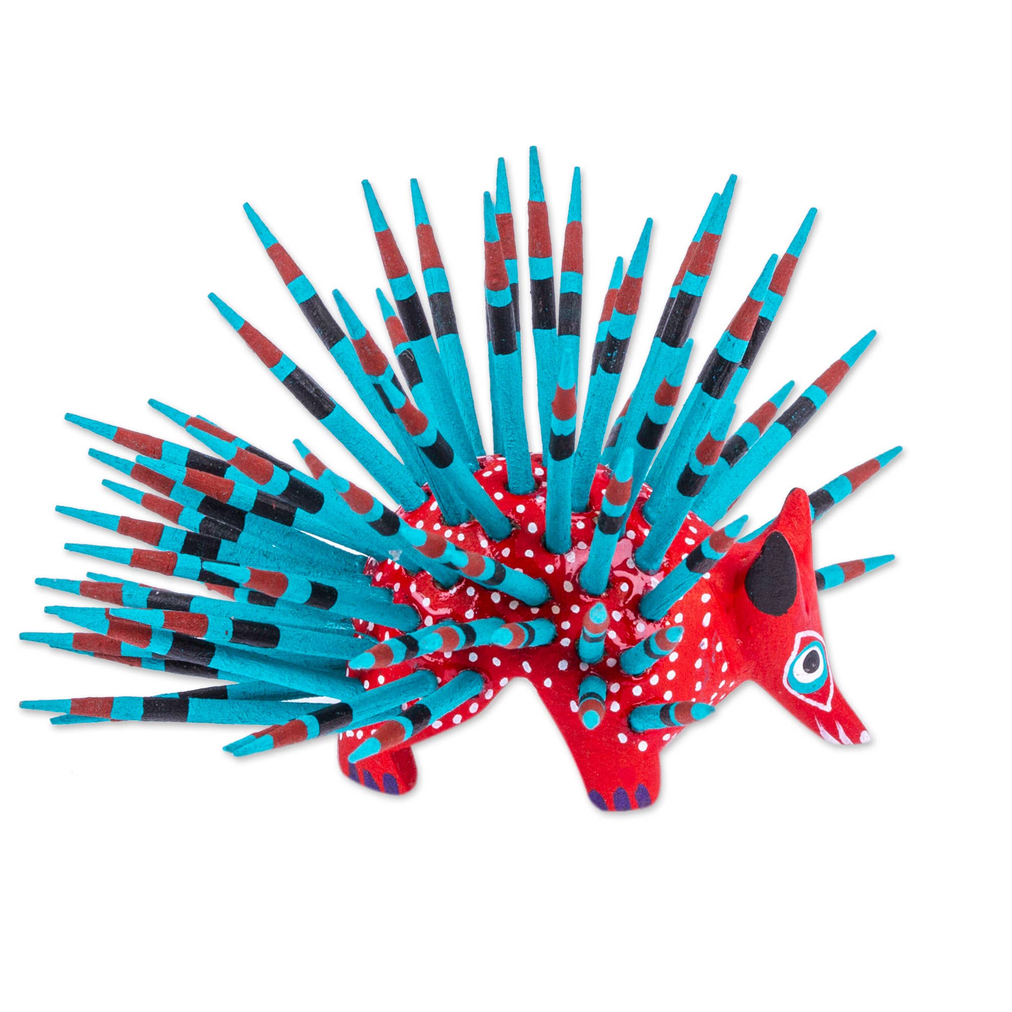 Cute Porcupine Strawberry Handmade Alebrije Figurine