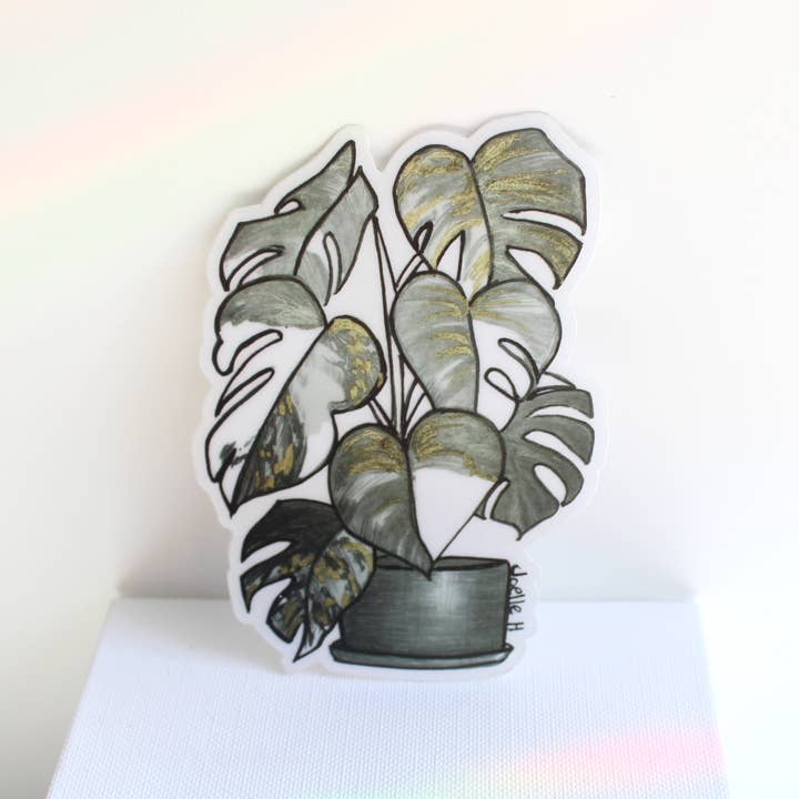 Monstera Albo Plant Vinyl Sticker