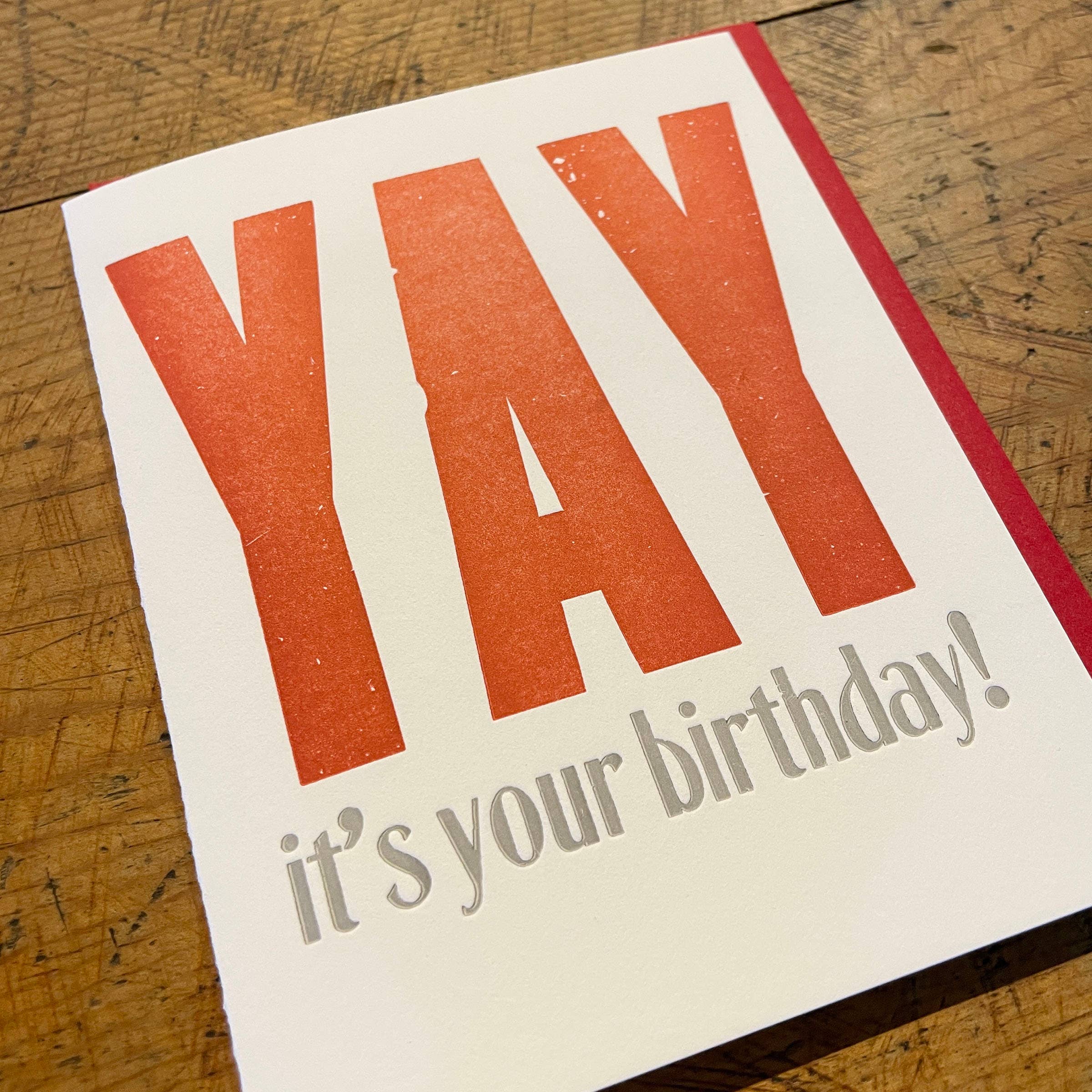 Yay It's Your Birthday Letterpress Card