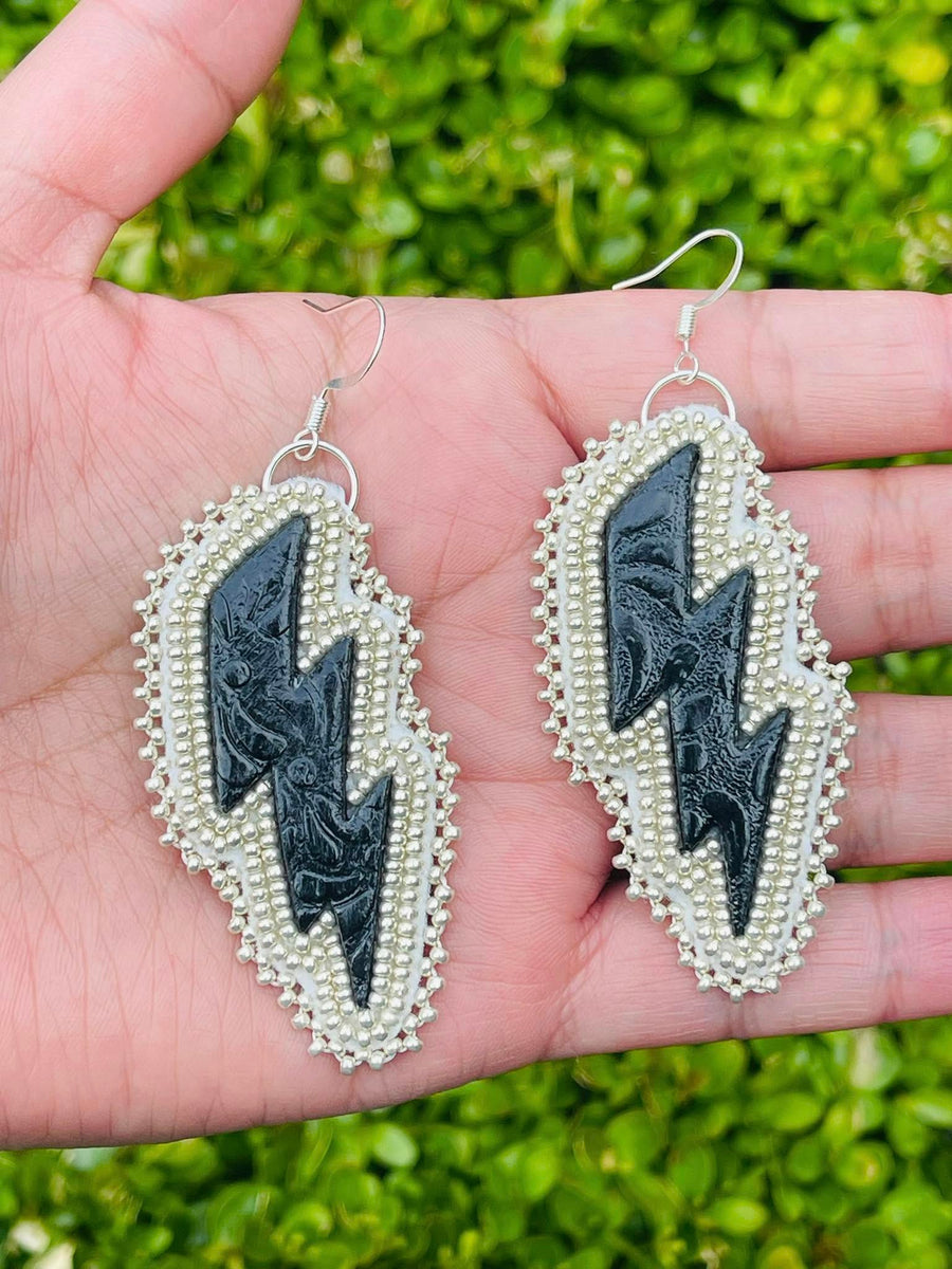 Black Lightning Earrings by Jo Citlali