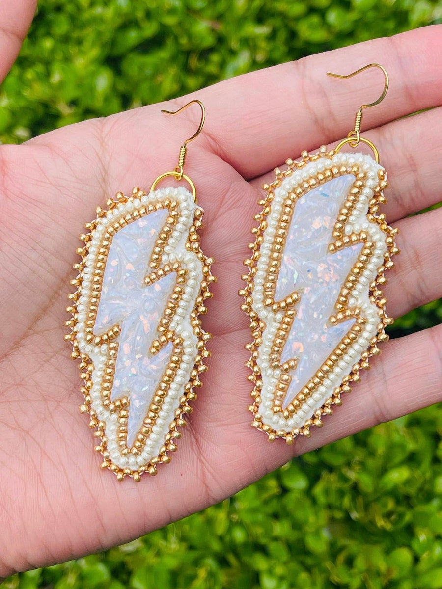 White Lightning Earrings by Jo Citlali