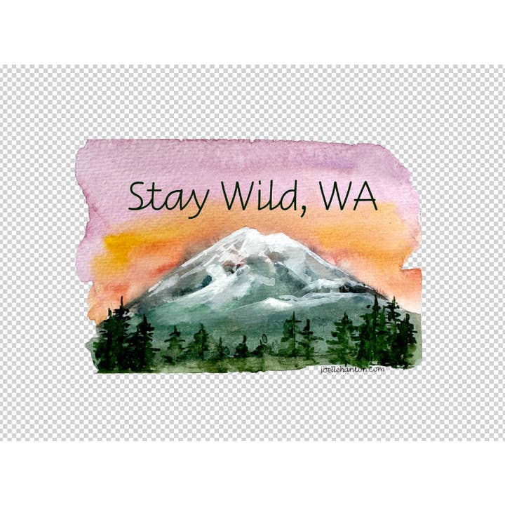 Stay Wild Mount Rainier Vinyl Sticker