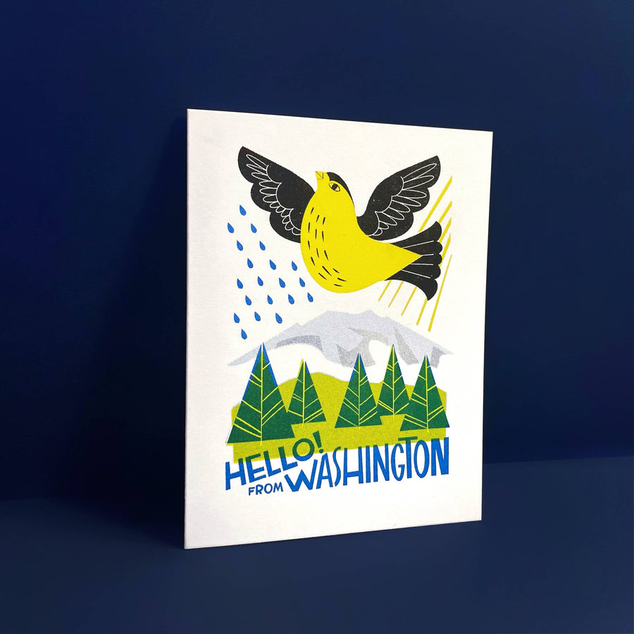 Hello from Washington State! - Souvenir Risograph Card