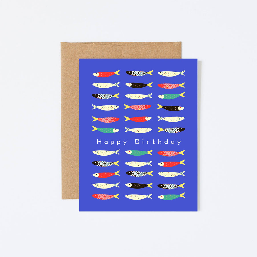 Sardine Happy Birthday Card