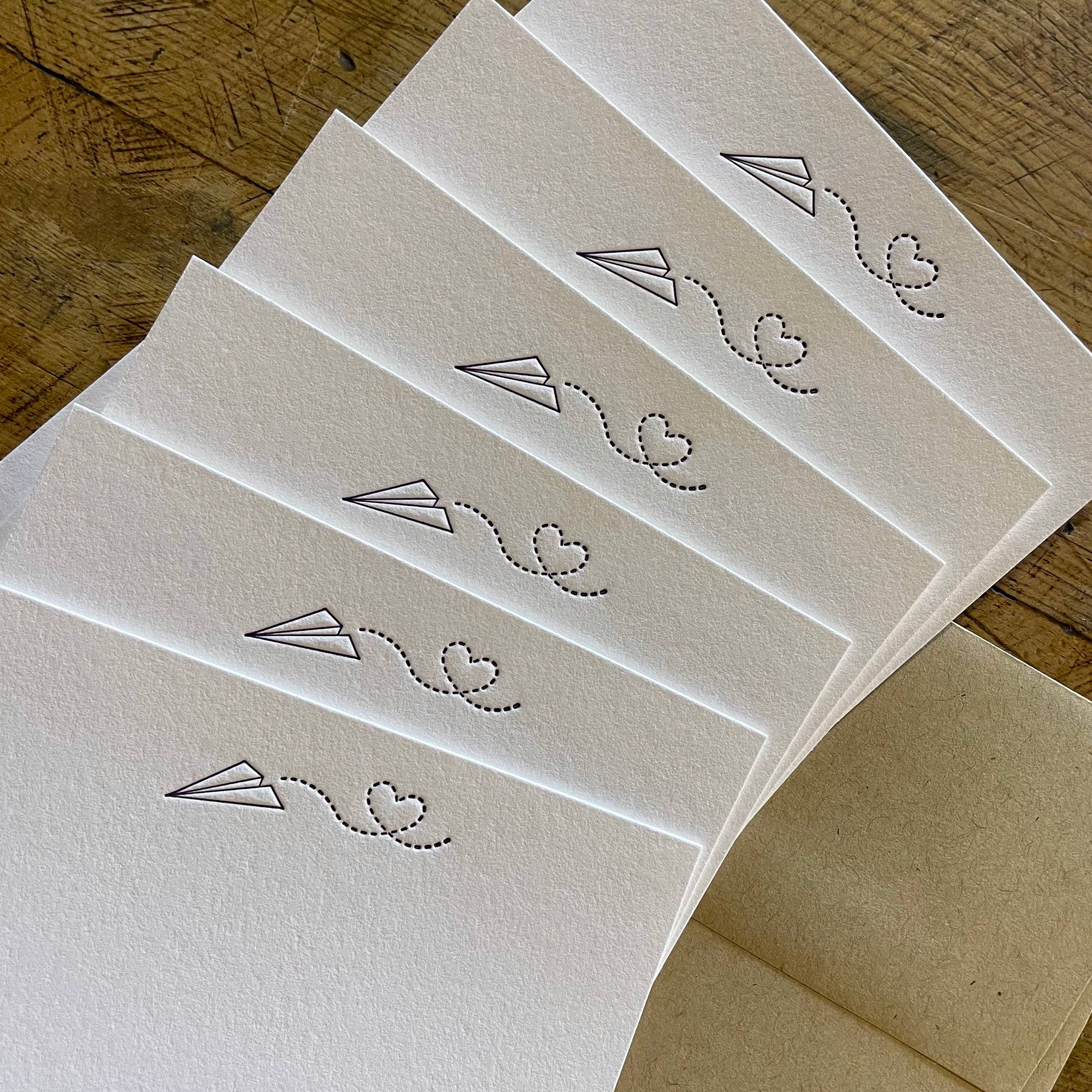 Sending Love Letterpress Notecards - Set of 6