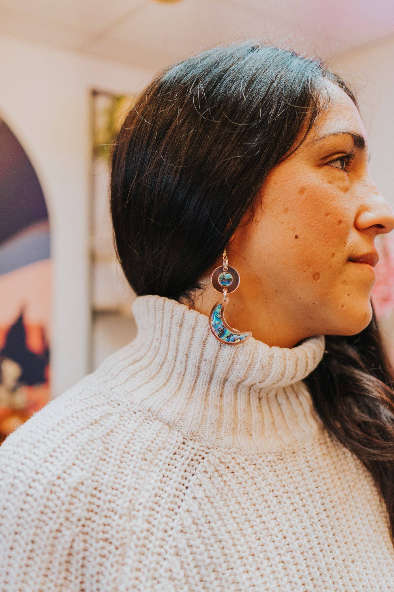 Nuci Earrings: Black / Hook-In