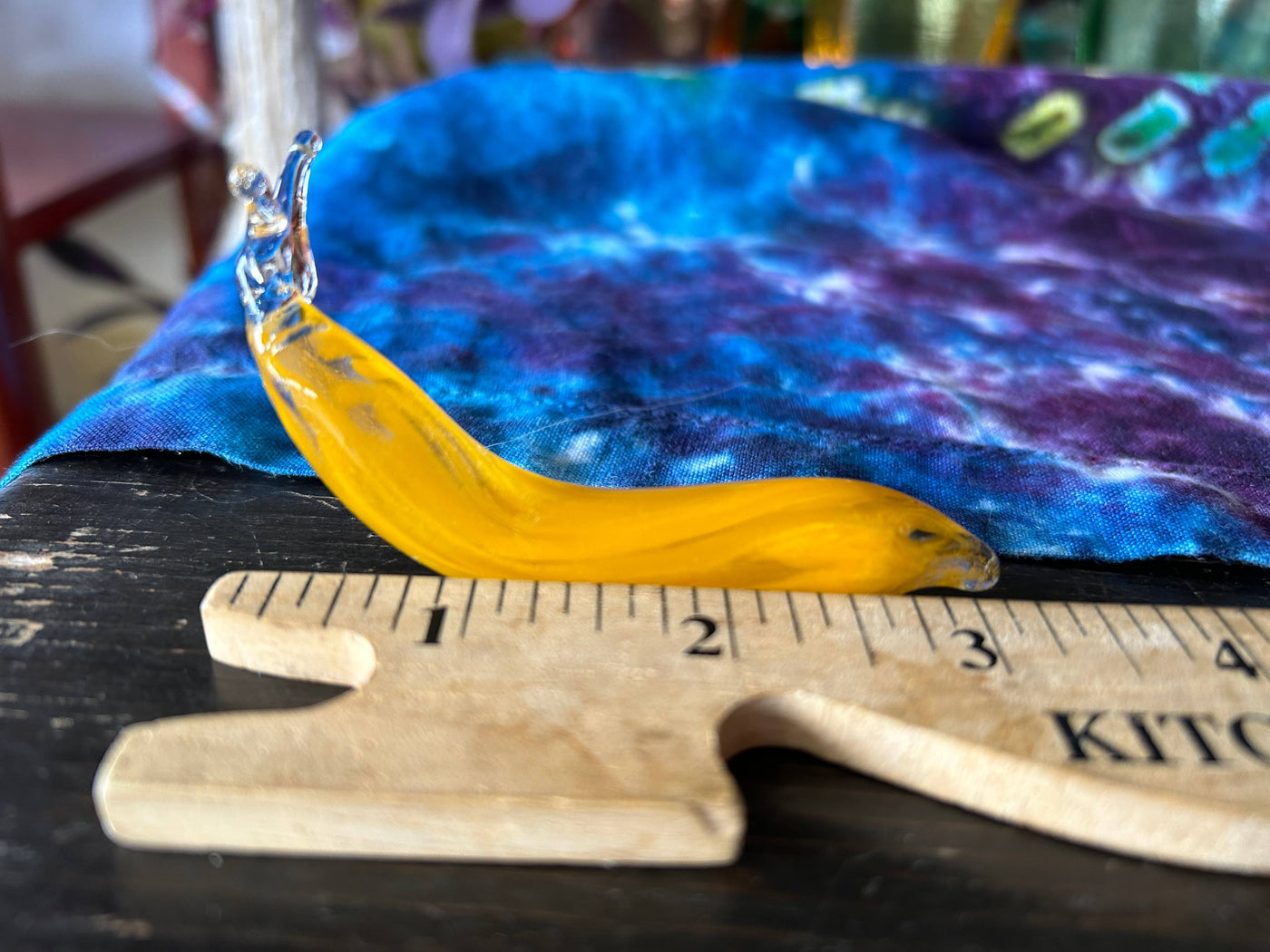 Baby Banana Slug Hand Sculpted of Solid Glass